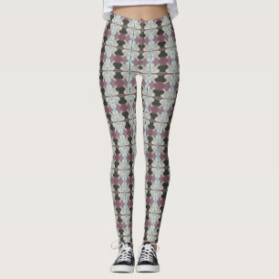 Leggings Patrón beige azul oscuro