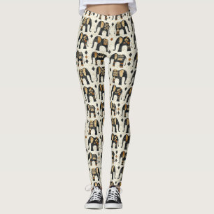 Leggings Patrón boho elefante tribal (2)