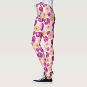 Leggings Patrón botánico acuarela