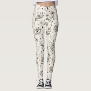 Leggings Patrón Botánico Celestial (3)