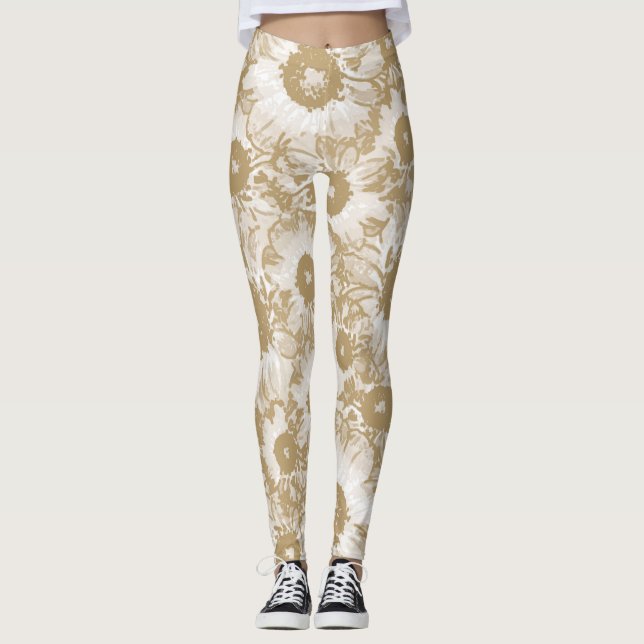 Leggings Patrón botánico elegante (Anverso)