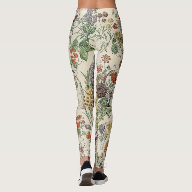 Leggings Patrón botánico vintage (Reverso)