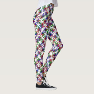 Leggings Patrón brillante y brillante de color