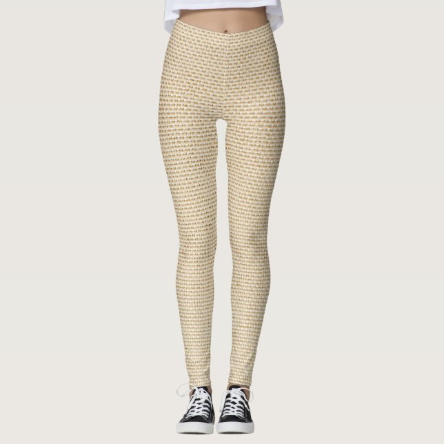 Leggings Patrón burlap de Faux (Anverso)
