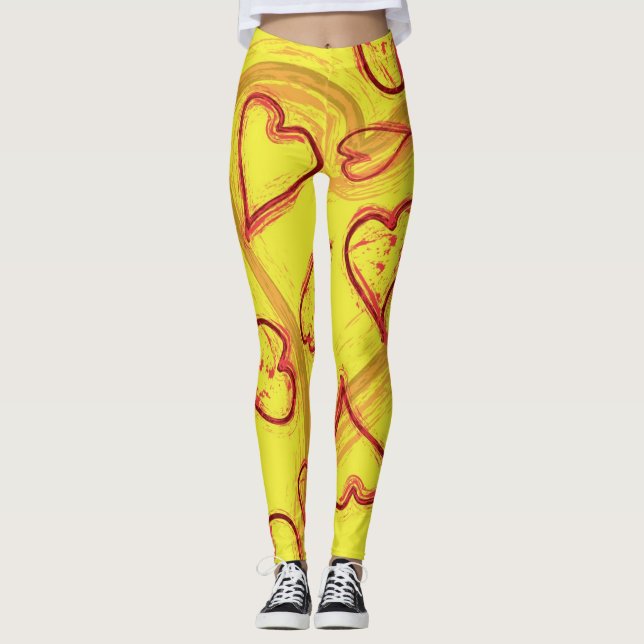 Leggings Patrón cardíaco (Anverso)