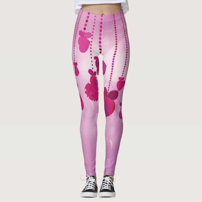 Leggings Patrón cardíaco (Anverso)
