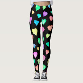 Leggings Patrón cardíaco colorido moderno