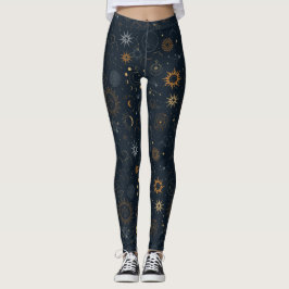 Leggings Patrón celeste místico