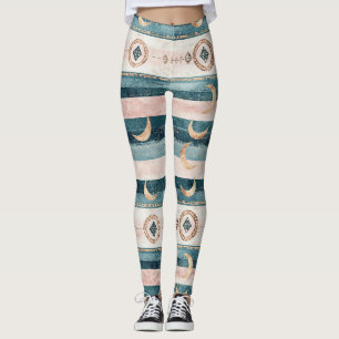 Leggings Patrón Celestial del Suroeste - Estilo Desierto