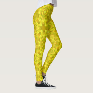 Leggings Patrón Chica amarillo a la moda