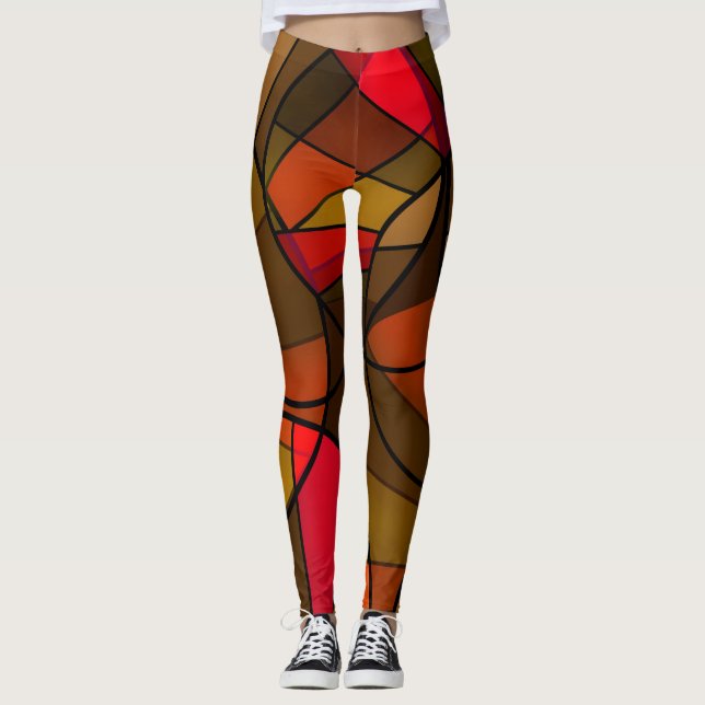 Leggings Patrón colorido abstracto (Anverso)