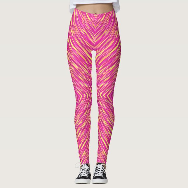 Leggings Patrón colorido abstracto (Anverso)
