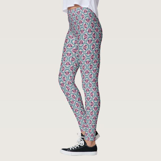 Leggings Patrón colorido art déco. (Izquierda)