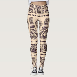 Leggings Patrón comercial tribal, étnico, vintage