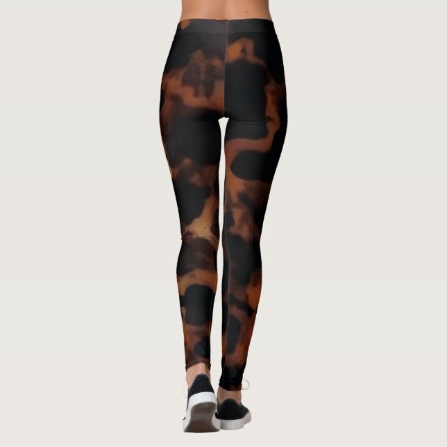 Leggings Patrón continuo de caparazón de tortuga, elegante  (Reverso)