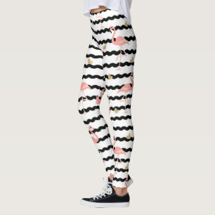 Leggings Patrón continuo de flamenco rosa lindo