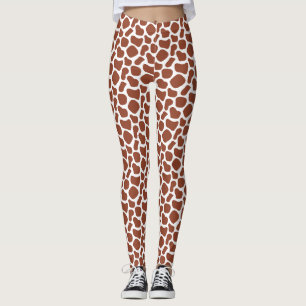 Leggings Patrón continuo de impresión de jirafa orgánica