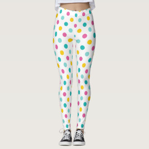 Leggings Patrón continuo de lunares coloridos