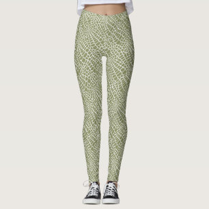 Leggings Patrón continuo de piel de reptil sutil