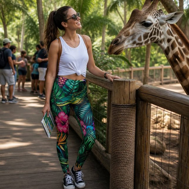 Leggings Patrón continuo de superficie de sueños de jungla  (Subido por el creador)