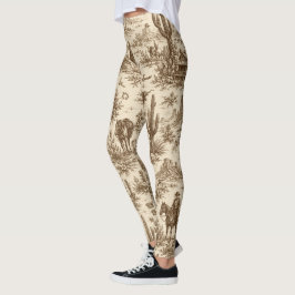 Leggings Patrón continuo de toile del desierto occidental v