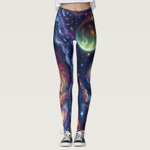 Leggings Patrón Cósmico de Planetas de la Galaxia