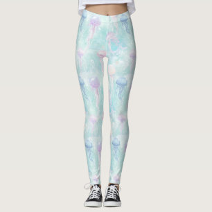 Leggings Patrón Costero de Medusas de Verano