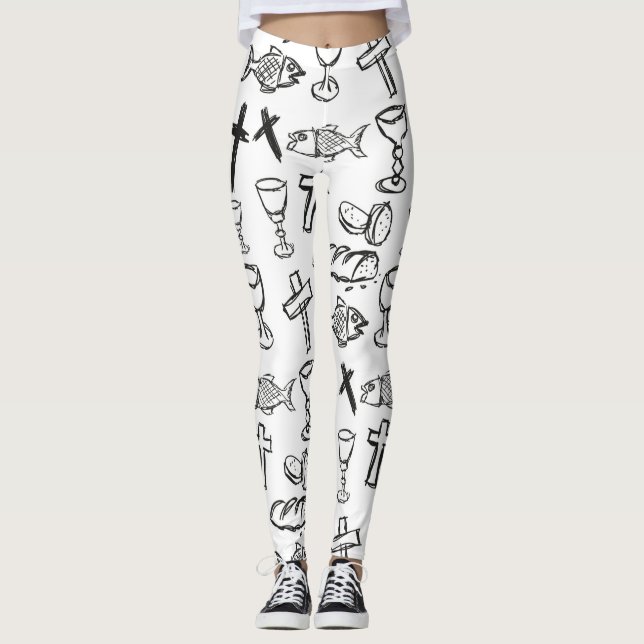 Leggings Patrón cristiano (Anverso)