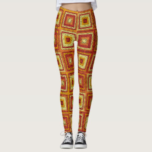 Leggings Patrón cuadrado de grano