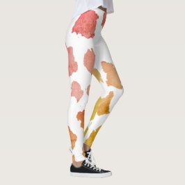 Leggings Patrón cutáneo de vaca acuarela