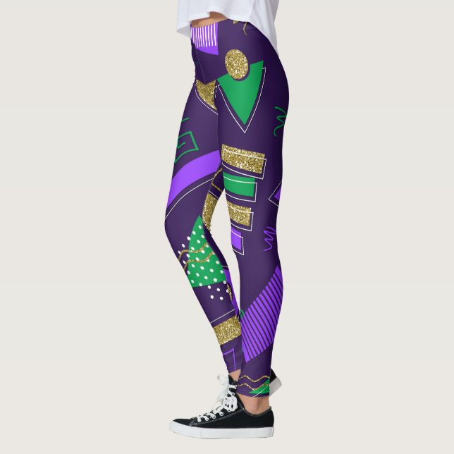 Leggings Patrón Cute Mardi Gra (Izquierda)