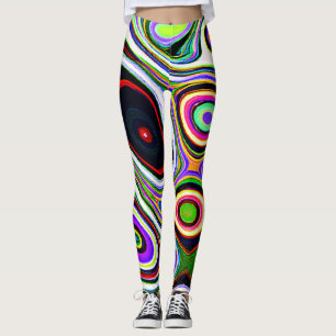 Leggings Patrón de abstracción colorido y vivo