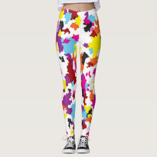 Leggings Patrón de abstracto cristalino colorido