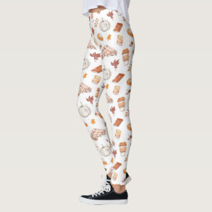 Leggings Patrón de acuarela de Cozy Autumn Essentials