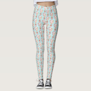 Leggings Patrón de acuarela de globo de aire caliente