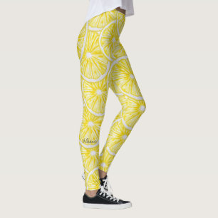 Leggings Patrón de acuarela de limón Slices