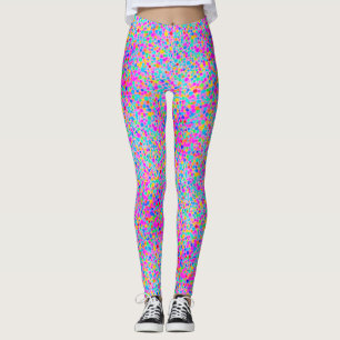 Leggings Patrón de acuarela de lunares de color divertido a