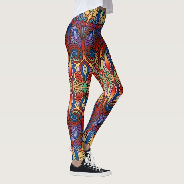Leggings Patrón de acuarela oriental I + sus ideas (Derecha)