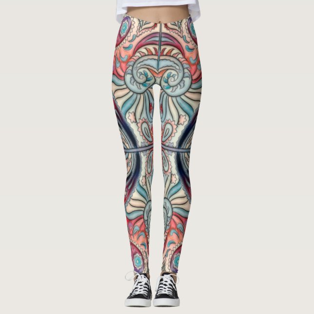 Leggings Patrón de acuarela oriental II + sus ideas (Anverso)