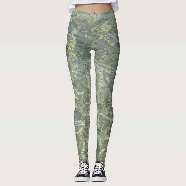 Leggings Patrón de agua gris (Anverso)