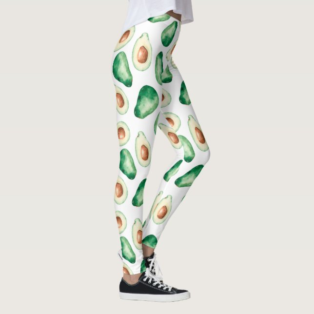 Leggings Patrón de aguacate acuarela (Derecha)