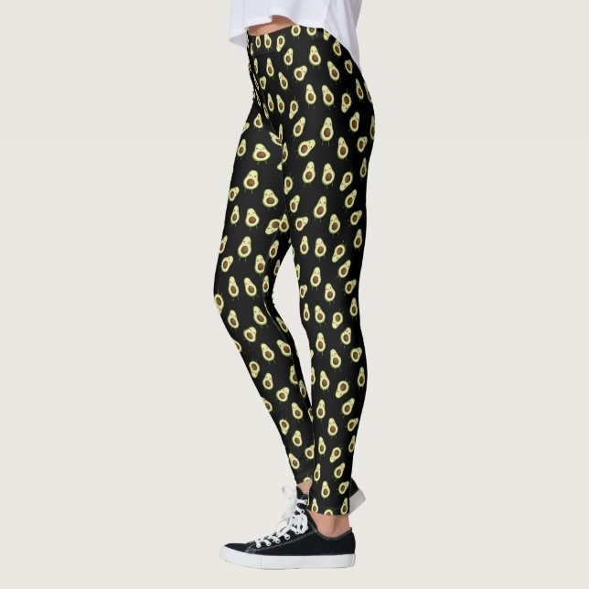 Leggings Patrón de aguacates de Kawaii (Izquierda)