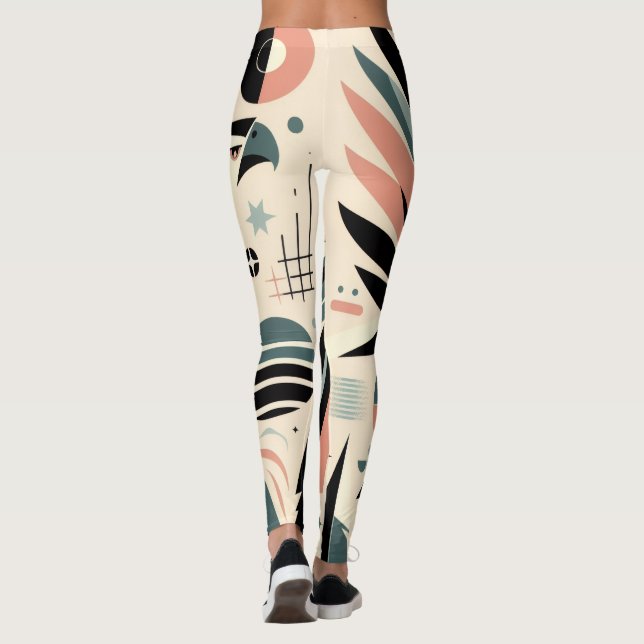 Leggings Patrón de Águila Atómica de Pico Fuerte (Reverso)