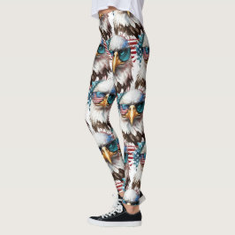 Leggings Patrón de águila calva símbolo moderno y único de 