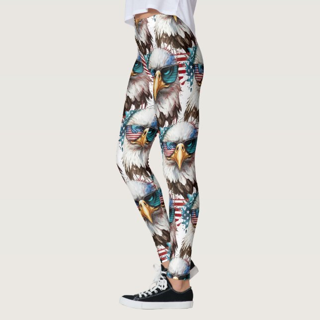 Leggings Patrón de águila calva símbolo moderno y único de  (Izquierda)