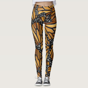 Leggings Patrón de alas de mariposa monarca