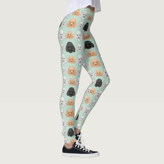 Leggings Patrón de amante de perro lindo Caniche (Derecha)