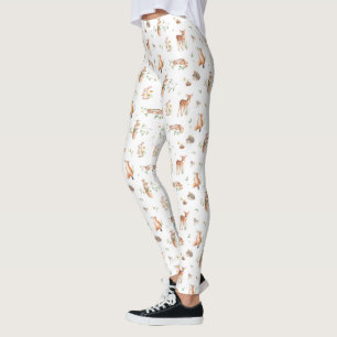 Leggings Patrón de amigos animales de Woodland