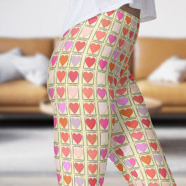 Leggings Patrón de amor Amor Amarillo Amarillo Amarillo Ama