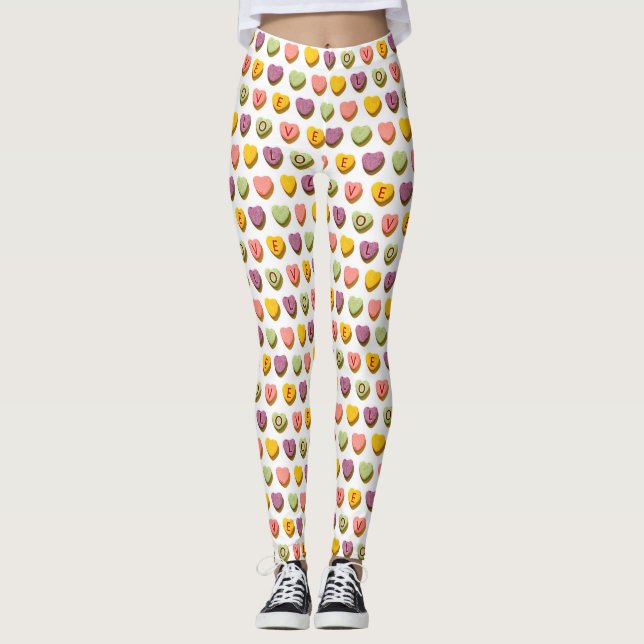 Leggings Patrón de amor Candy Hearts (Anverso)